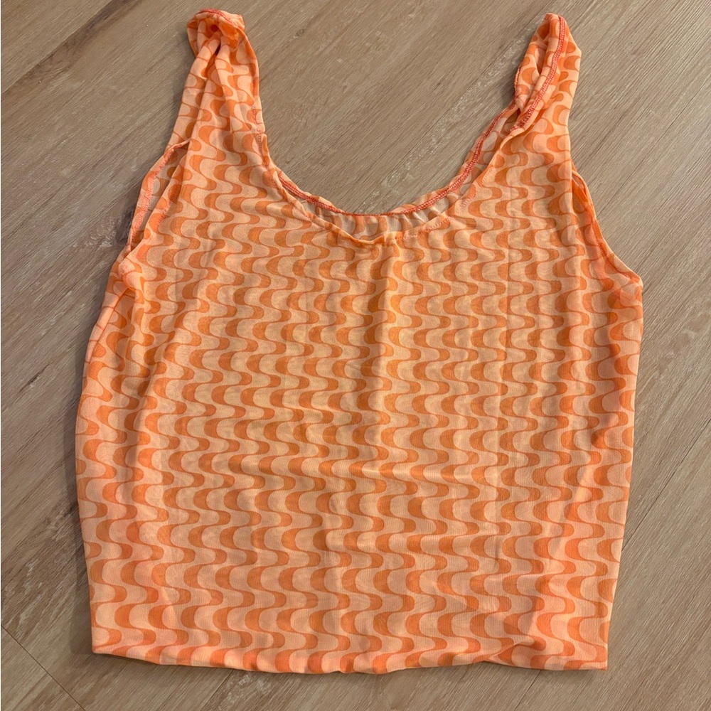 Orange Patterned Women's tote